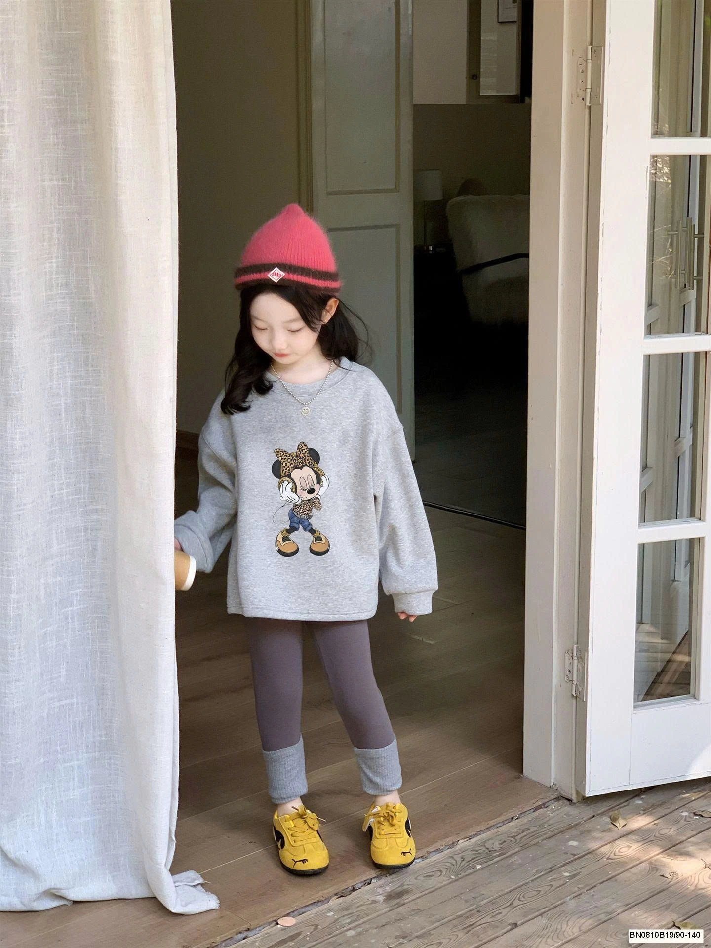 SET ÁO NỈ MICKEY MIX QUẦN LEGGING BG
