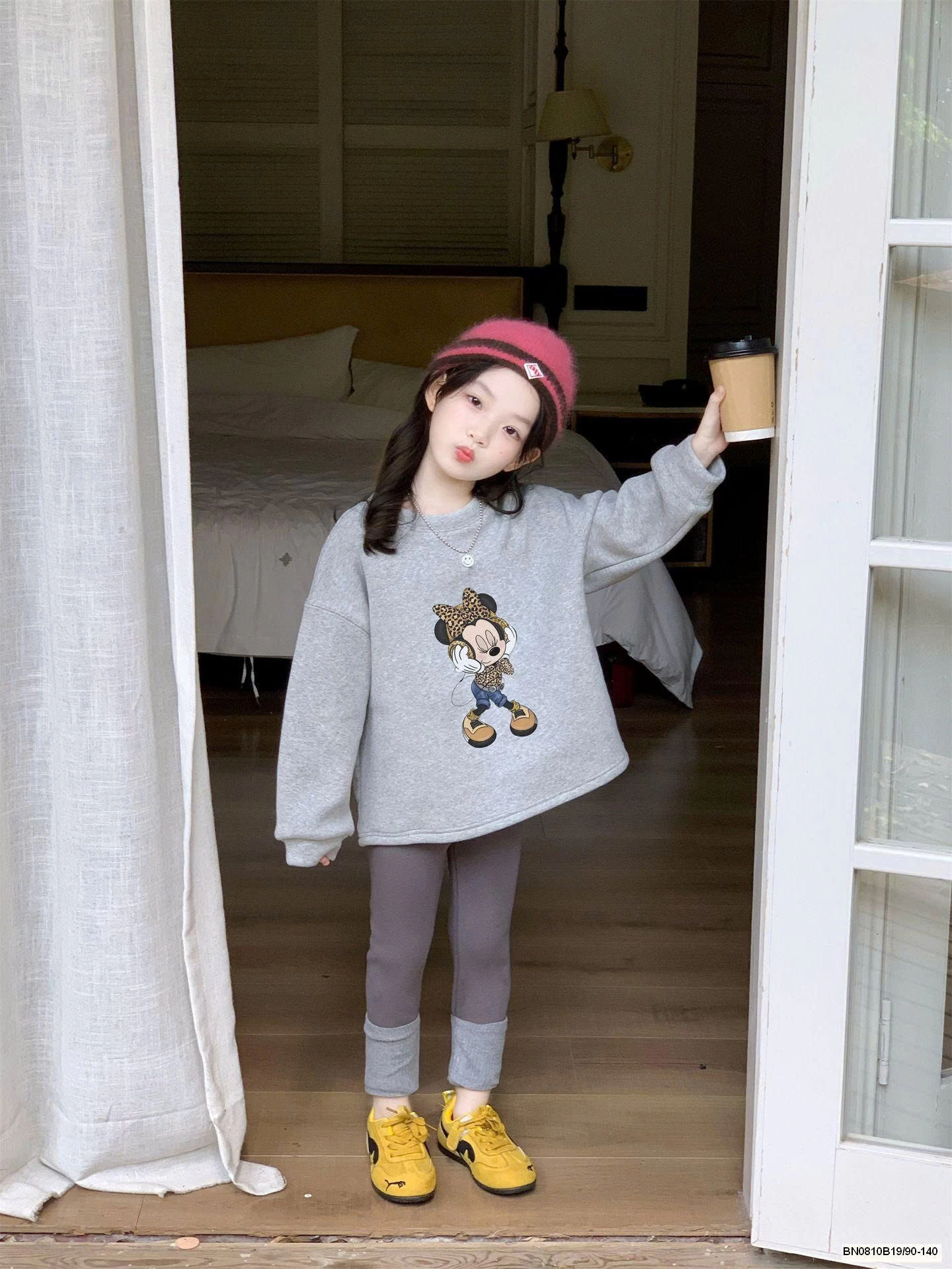 SET ÁO NỈ MICKEY MIX QUẦN LEGGING BG