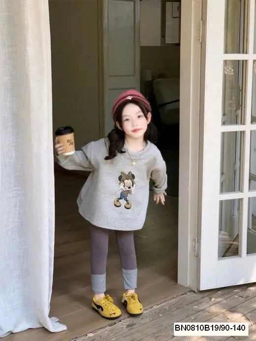 SET ÁO NỈ MICKEY MIX QUẦN LEGGING BG