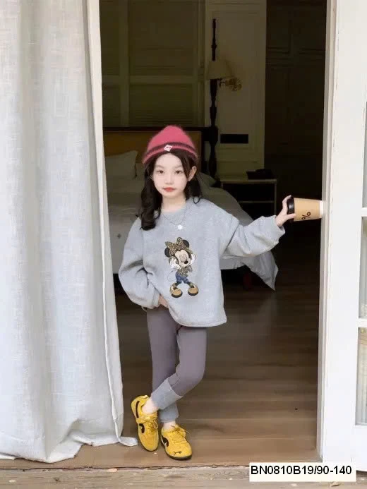 SET ÁO NỈ MICKEY MIX QUẦN LEGGING BG