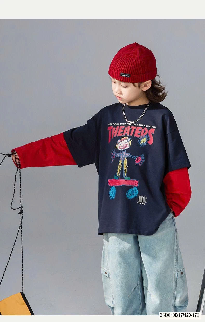 ÁO THUN HOẠT HÌNH TAY NỐI