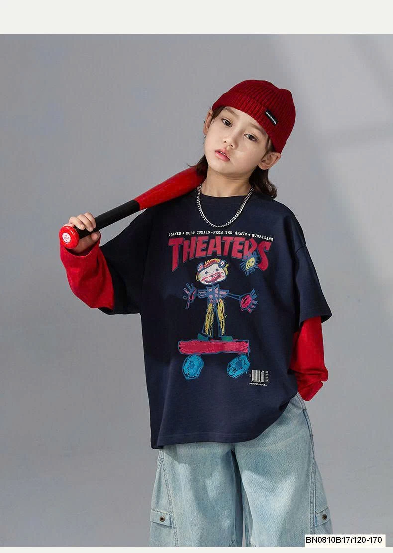 ÁO THUN HOẠT HÌNH TAY NỐI