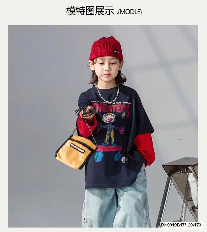 ÁO THUN HOẠT HÌNH TAY NỐI