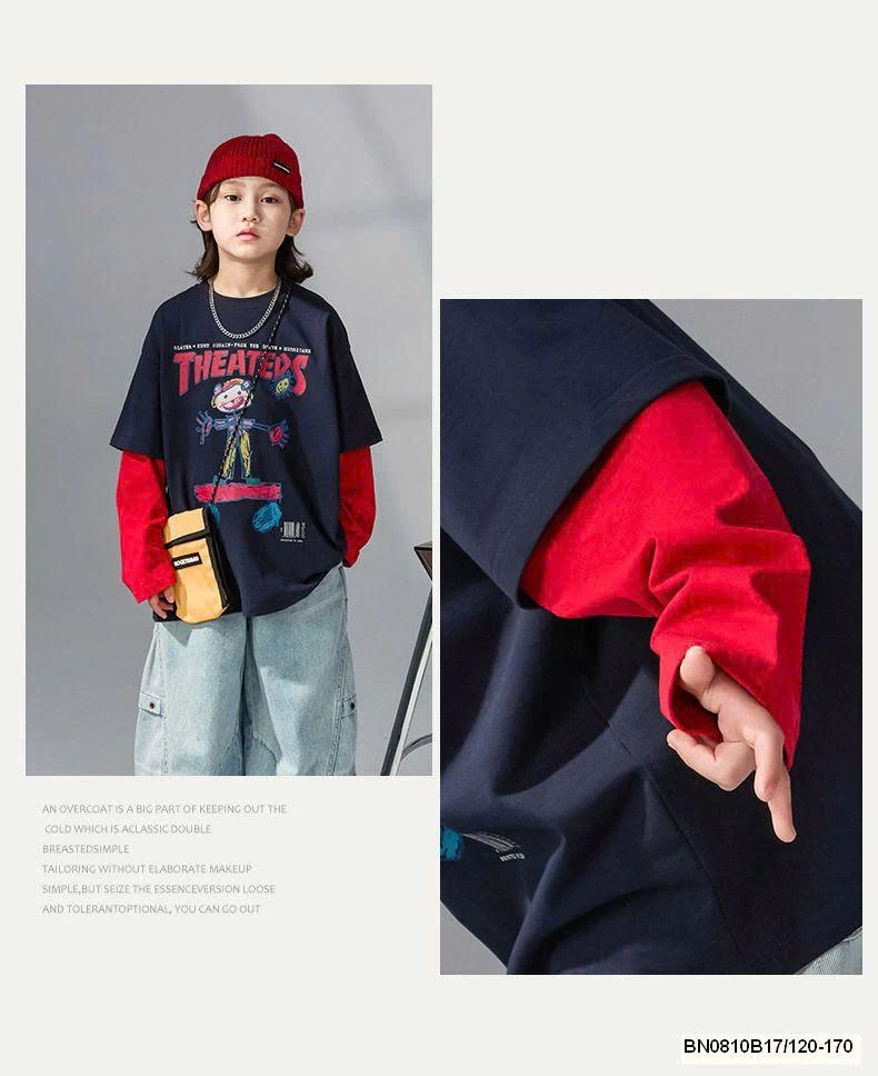 ÁO THUN HOẠT HÌNH TAY NỐI