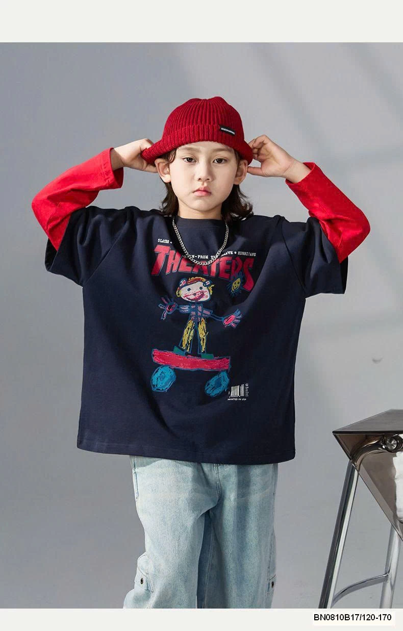 ÁO THUN HOẠT HÌNH TAY NỐI