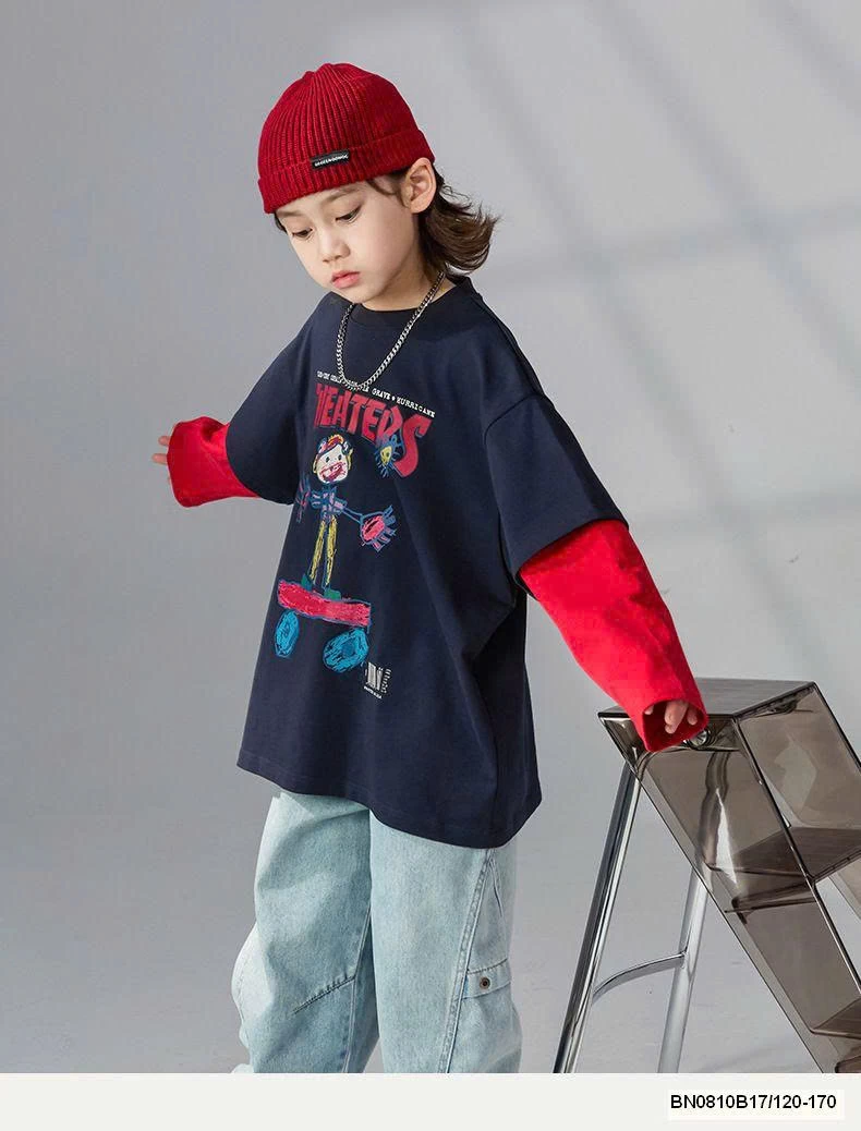 ÁO THUN HOẠT HÌNH TAY NỐI