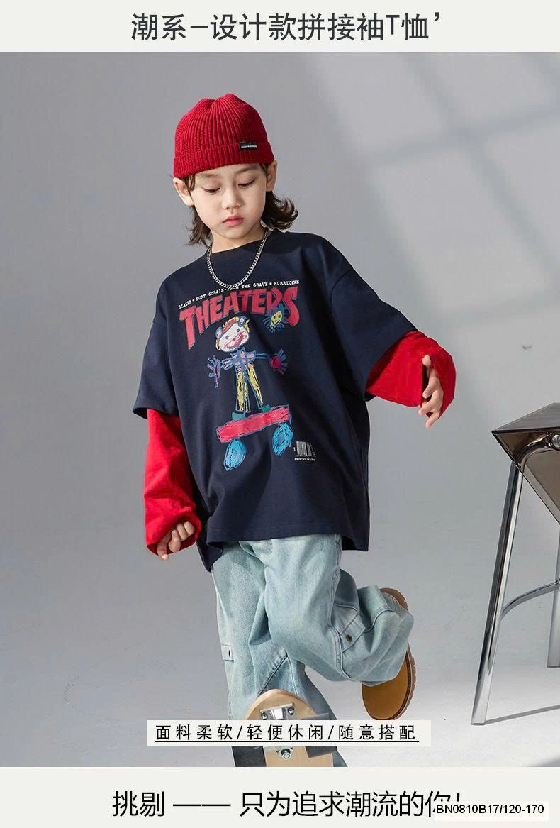 ÁO THUN HOẠT HÌNH TAY NỐI