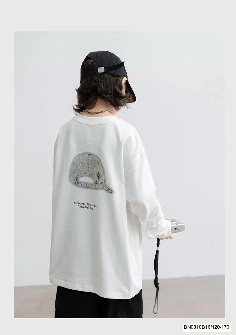 ÁO THUN HỌA TIẾT MŨ LƯỠI TRAI