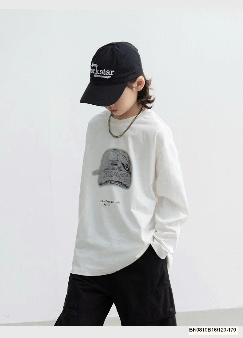 ÁO THUN HỌA TIẾT MŨ LƯỠI TRAI