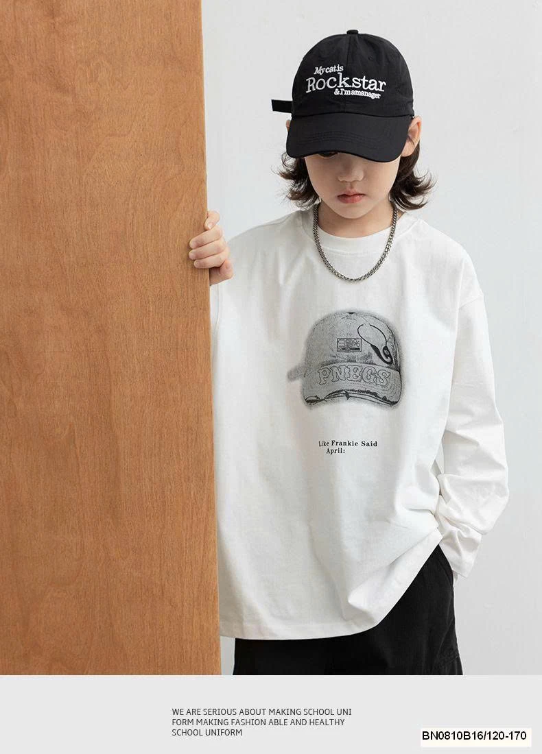 ÁO THUN HỌA TIẾT MŨ LƯỠI TRAI