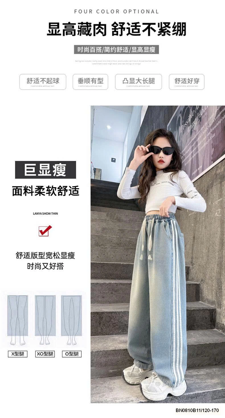 QUẦN JEAN 3 SỌC BẠC MÀU