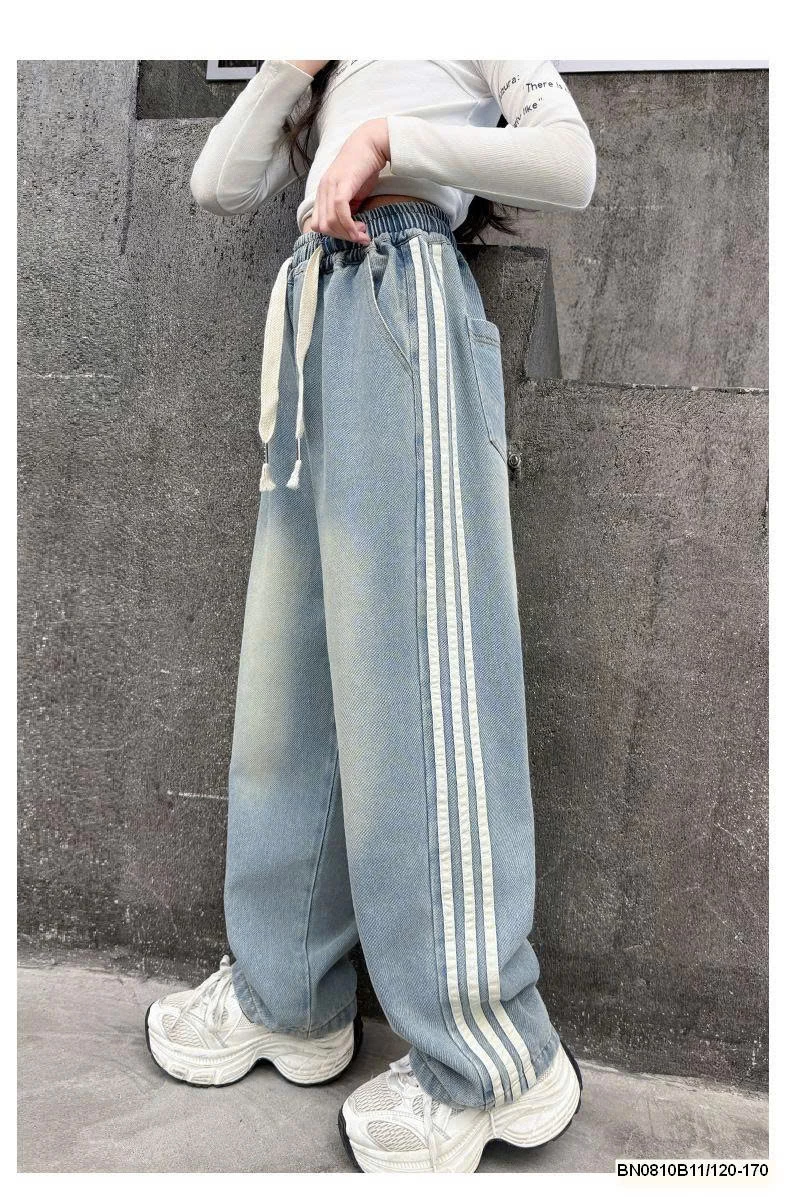 QUẦN JEAN 3 SỌC BẠC MÀU