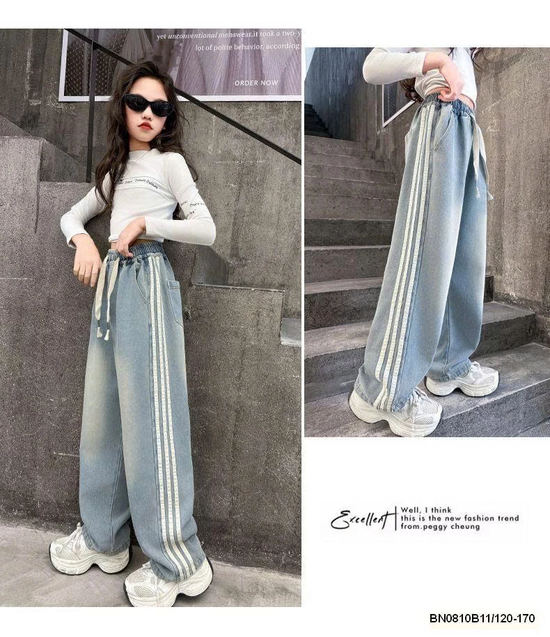 QUẦN JEAN 3 SỌC BẠC MÀU