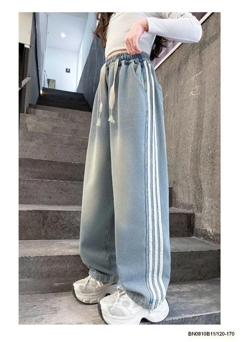 QUẦN JEAN 3 SỌC BẠC MÀU