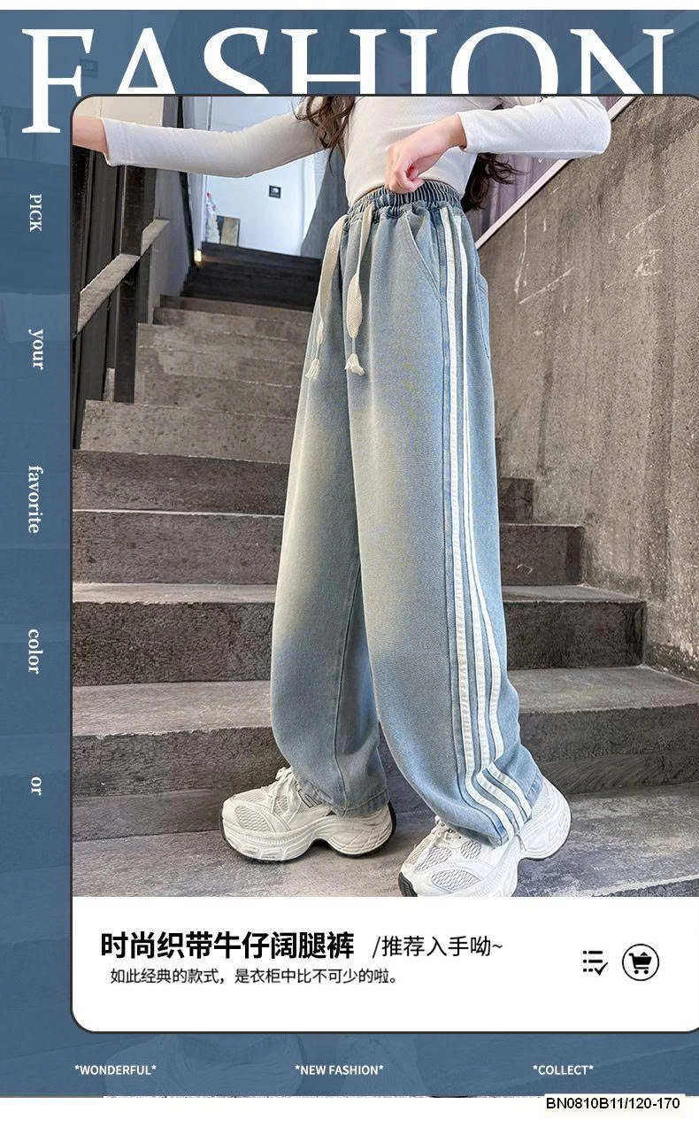 QUẦN JEAN 3 SỌC BẠC MÀU