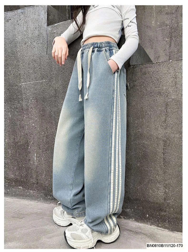 QUẦN JEAN 3 SỌC BẠC MÀU