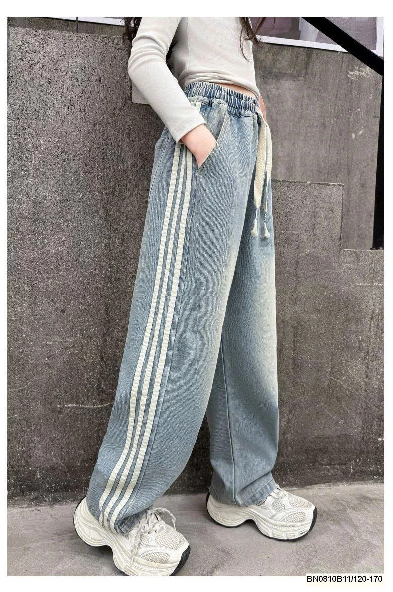 QUẦN JEAN 3 SỌC BẠC MÀU