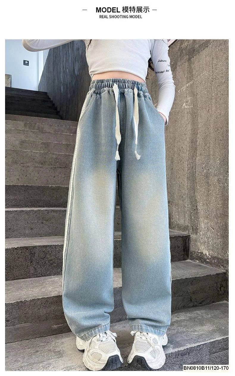 QUẦN JEAN 3 SỌC BẠC MÀU