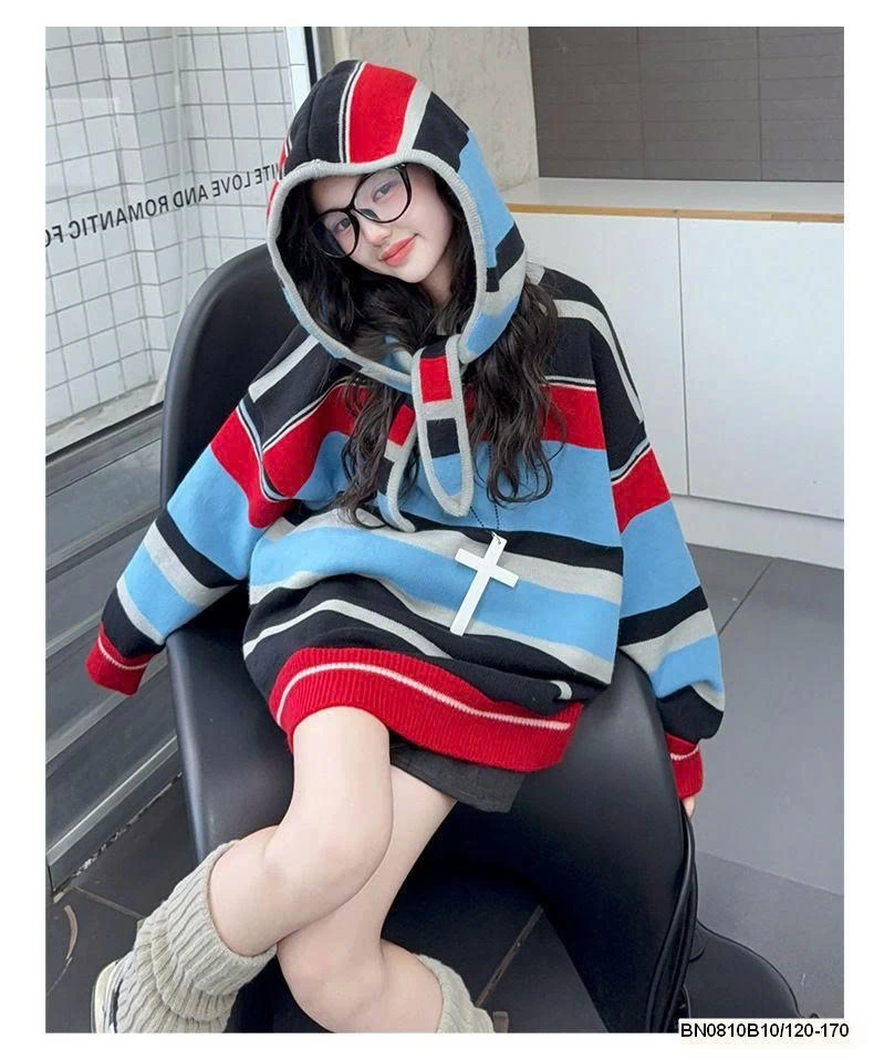 ÁO HOODIE LEN SẮC MÀU CÓ MŨ
