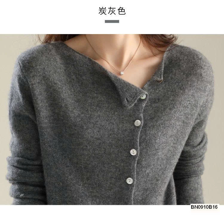 ÁO LEN MỎNG CÚC LỆCH