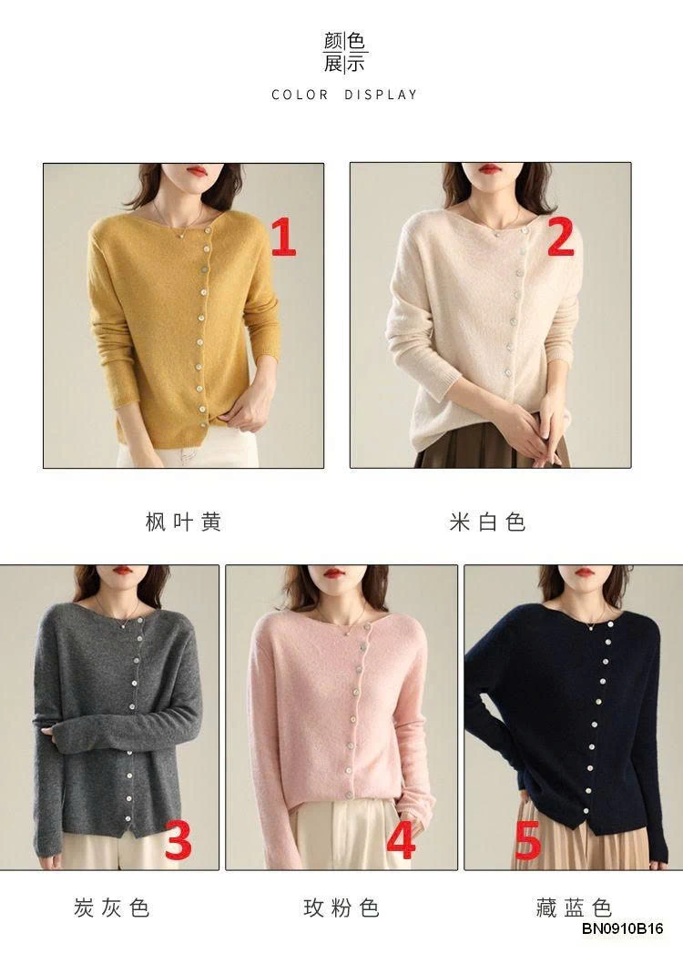 ÁO LEN MỎNG CÚC LỆCH