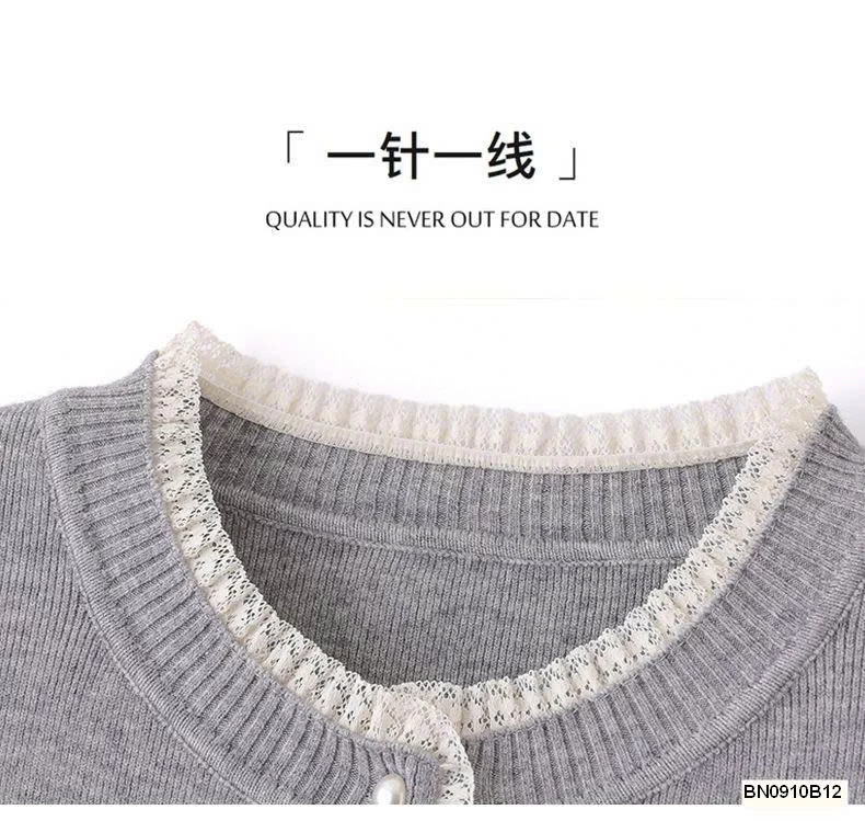 ÁO KHOÁC LEN NỮ VIỀN REN