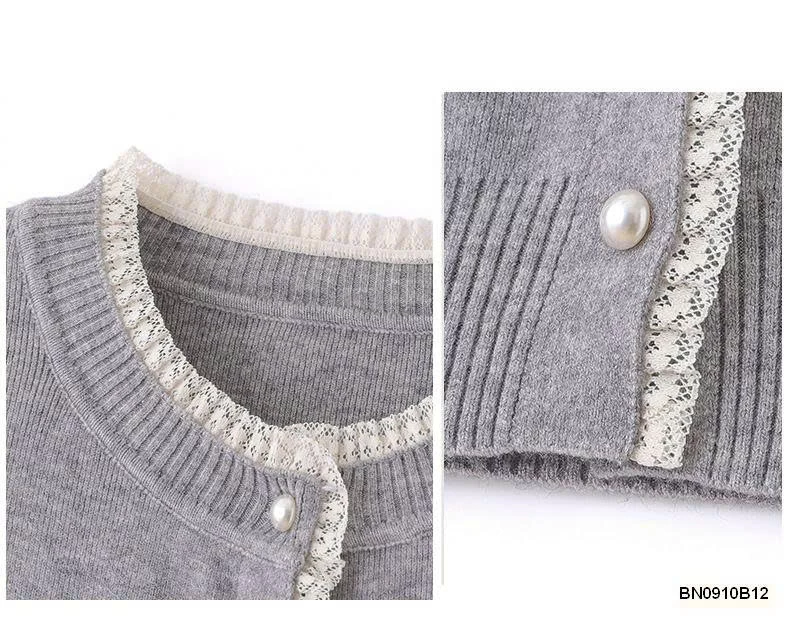 ÁO KHOÁC LEN NỮ VIỀN REN