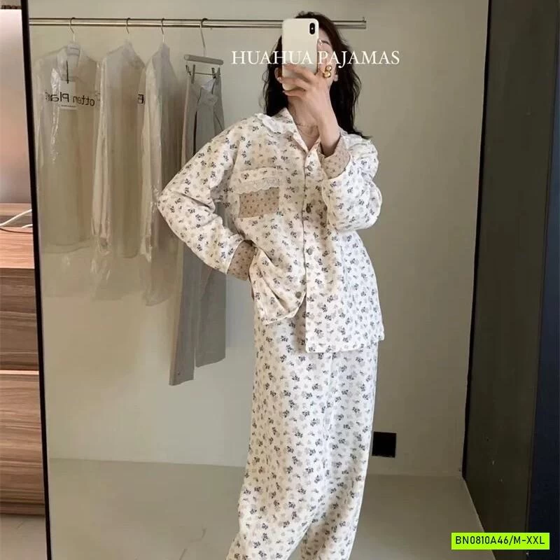 PIJAMA HOA NHÍ NỈ BÔNG