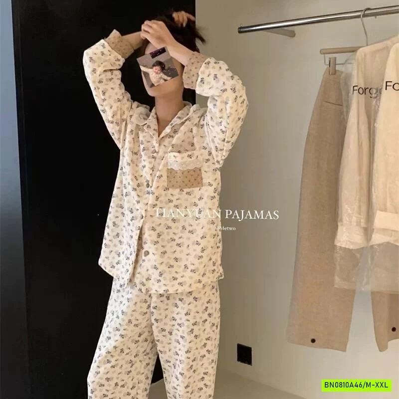PIJAMA HOA NHÍ NỈ BÔNG