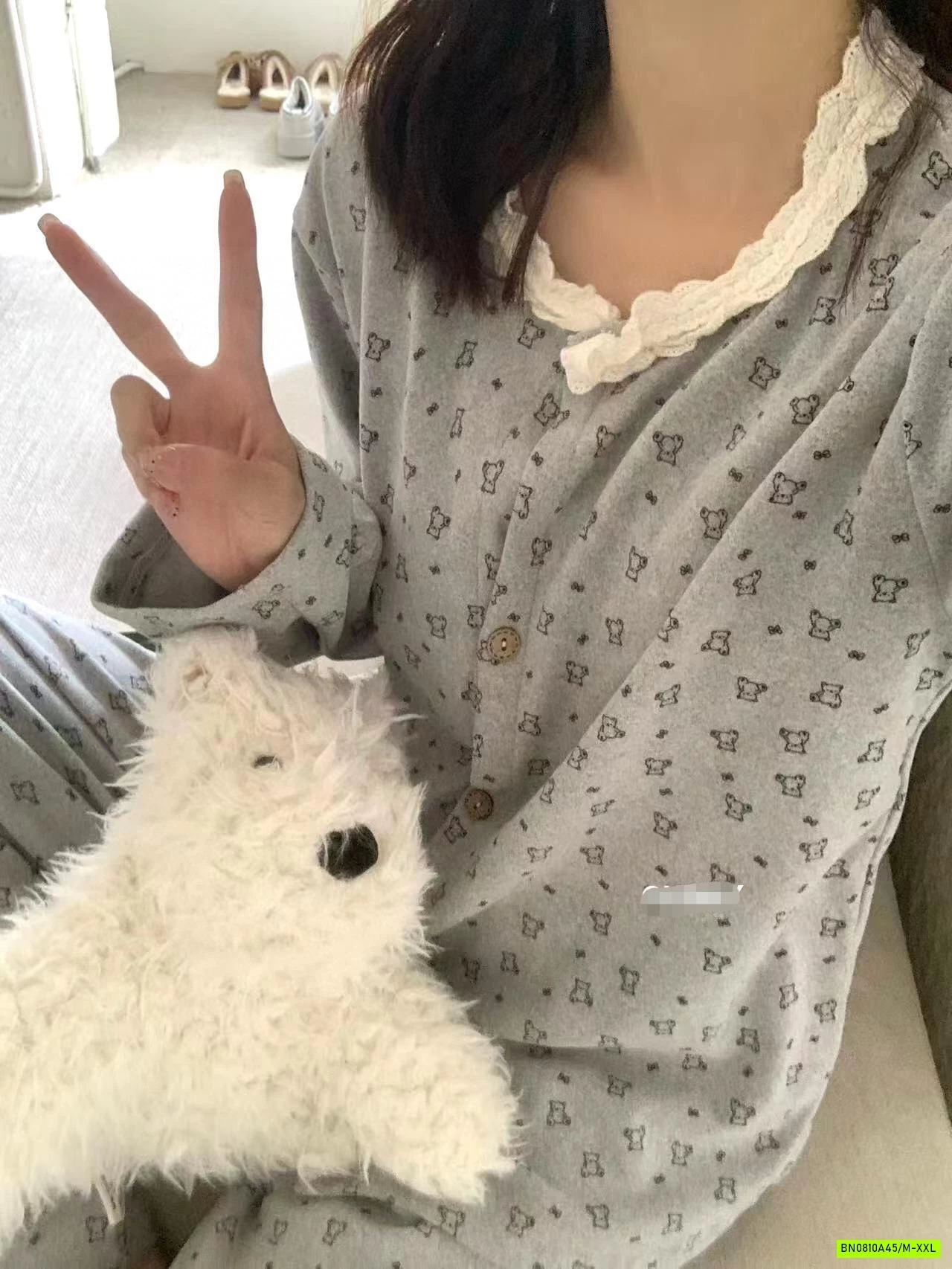 BỘ NỈ DÀI TAY TONE XÁM