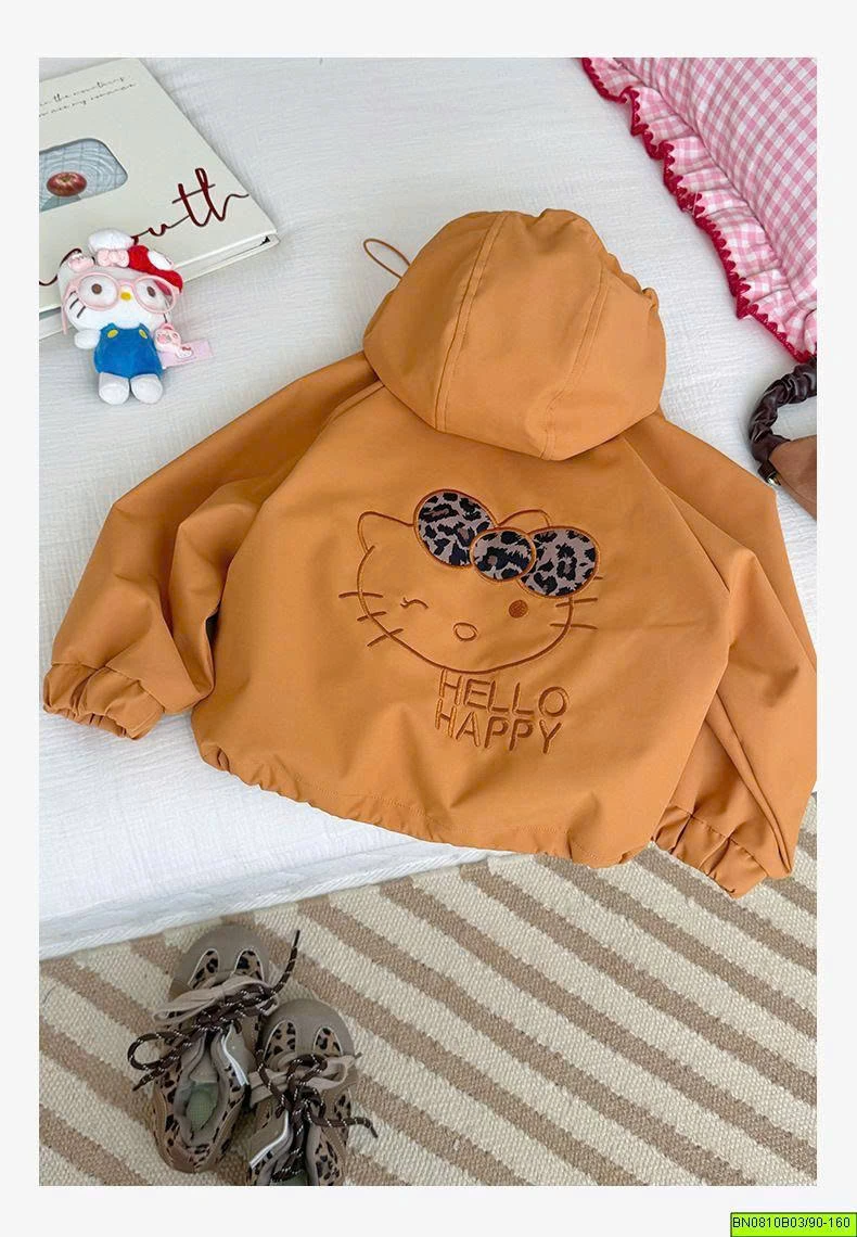 ÁO KHOÁC GIÓ KITTY LIỀN MŨ