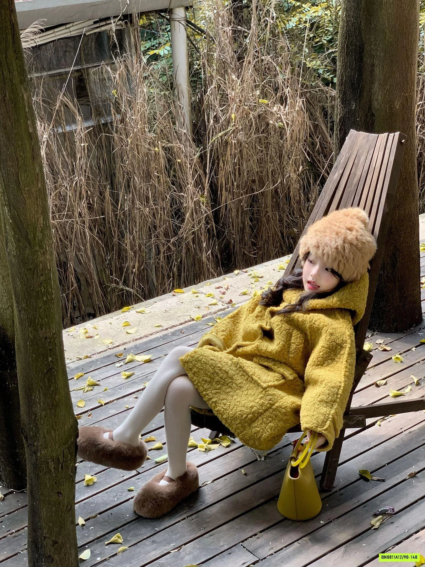 KHOÁC LÔNG CỪU DÁNG DÀI LIỀN MŨ