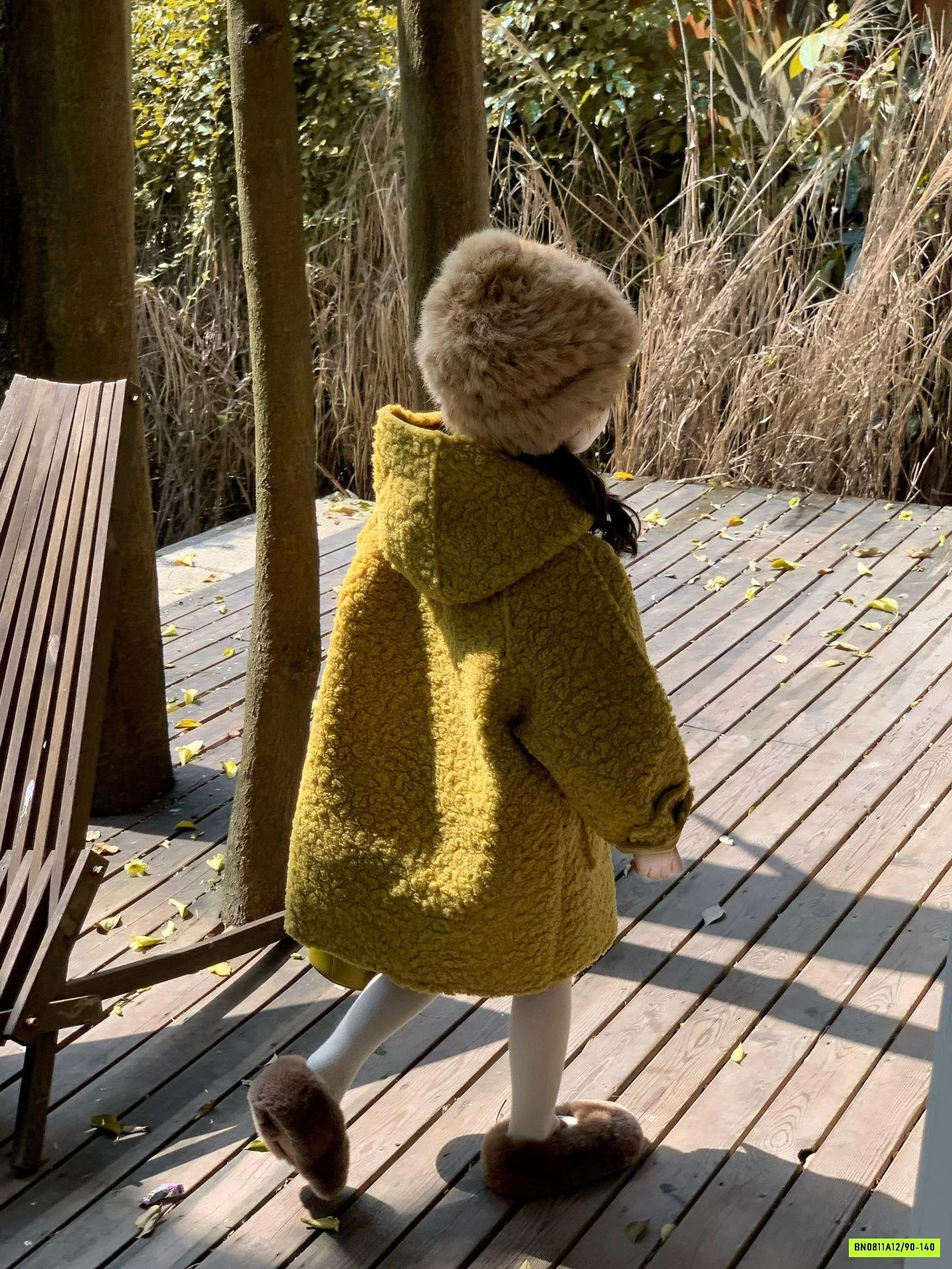 KHOÁC LÔNG CỪU DÁNG DÀI LIỀN MŨ