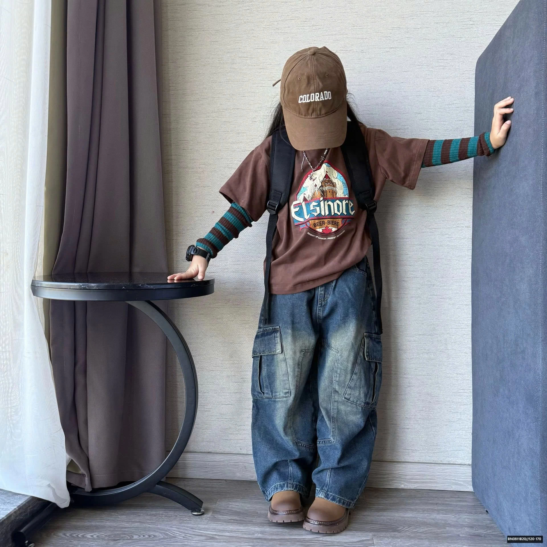 SÉT ÁO THUN TAY NỐI MIX QUẦN JEAN TÚI HỘP