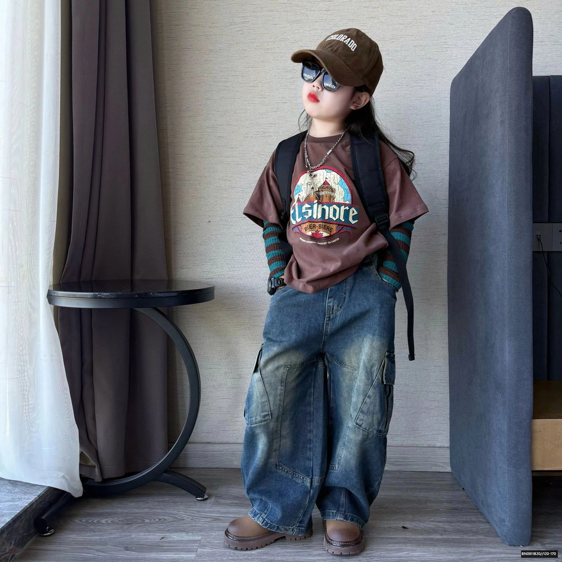 SÉT ÁO THUN TAY NỐI MIX QUẦN JEAN TÚI HỘP