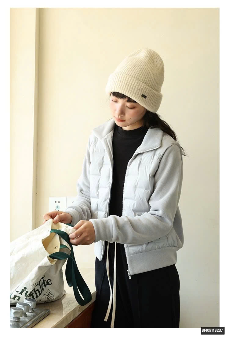 ÁO KHOÁC LÔNG VŨ PHỐI NỈ LÔNG CỪU