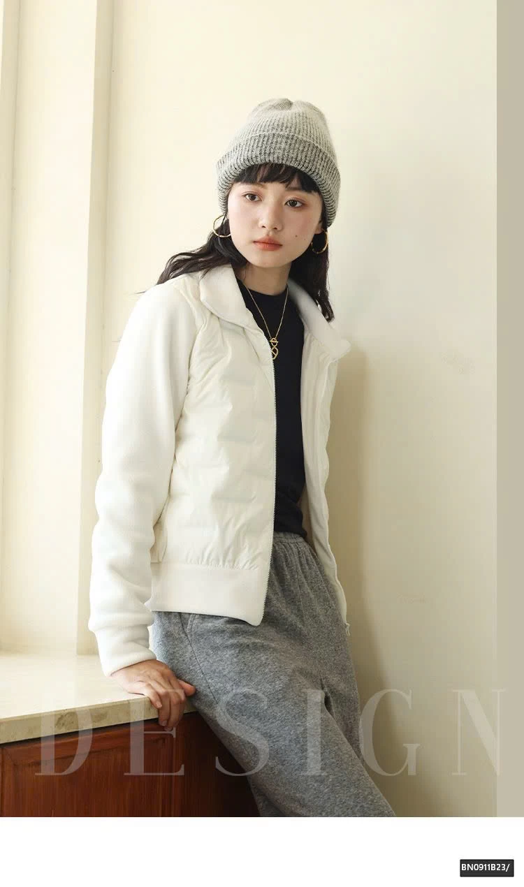 ÁO KHOÁC LÔNG VŨ PHỐI NỈ LÔNG CỪU