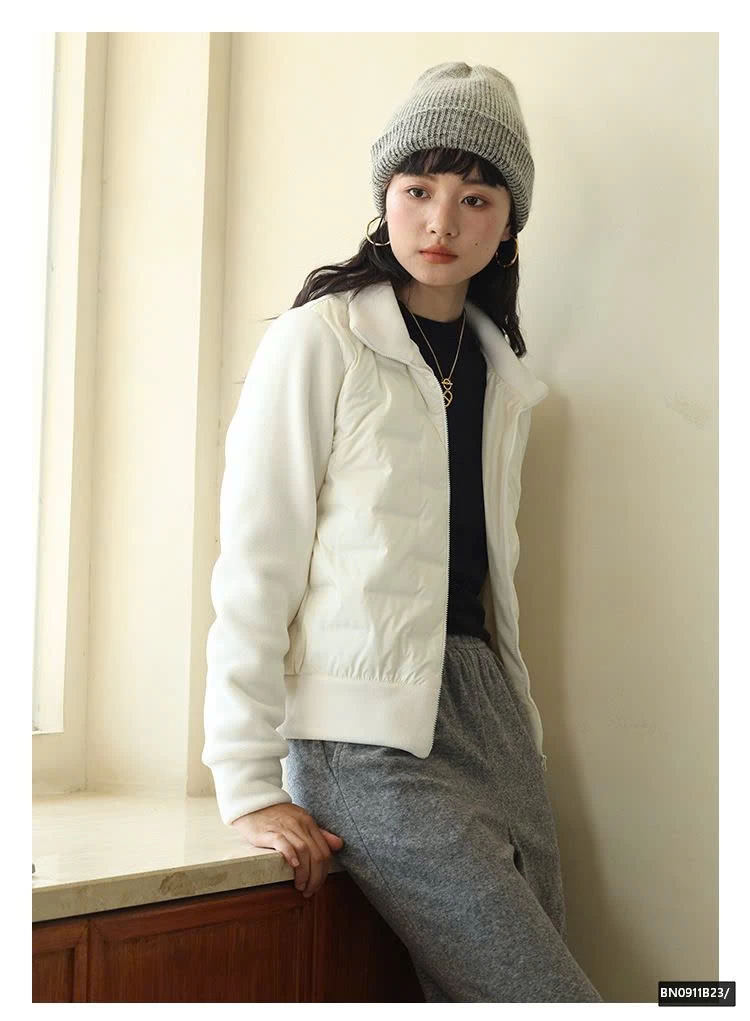 ÁO KHOÁC LÔNG VŨ PHỐI NỈ LÔNG CỪU