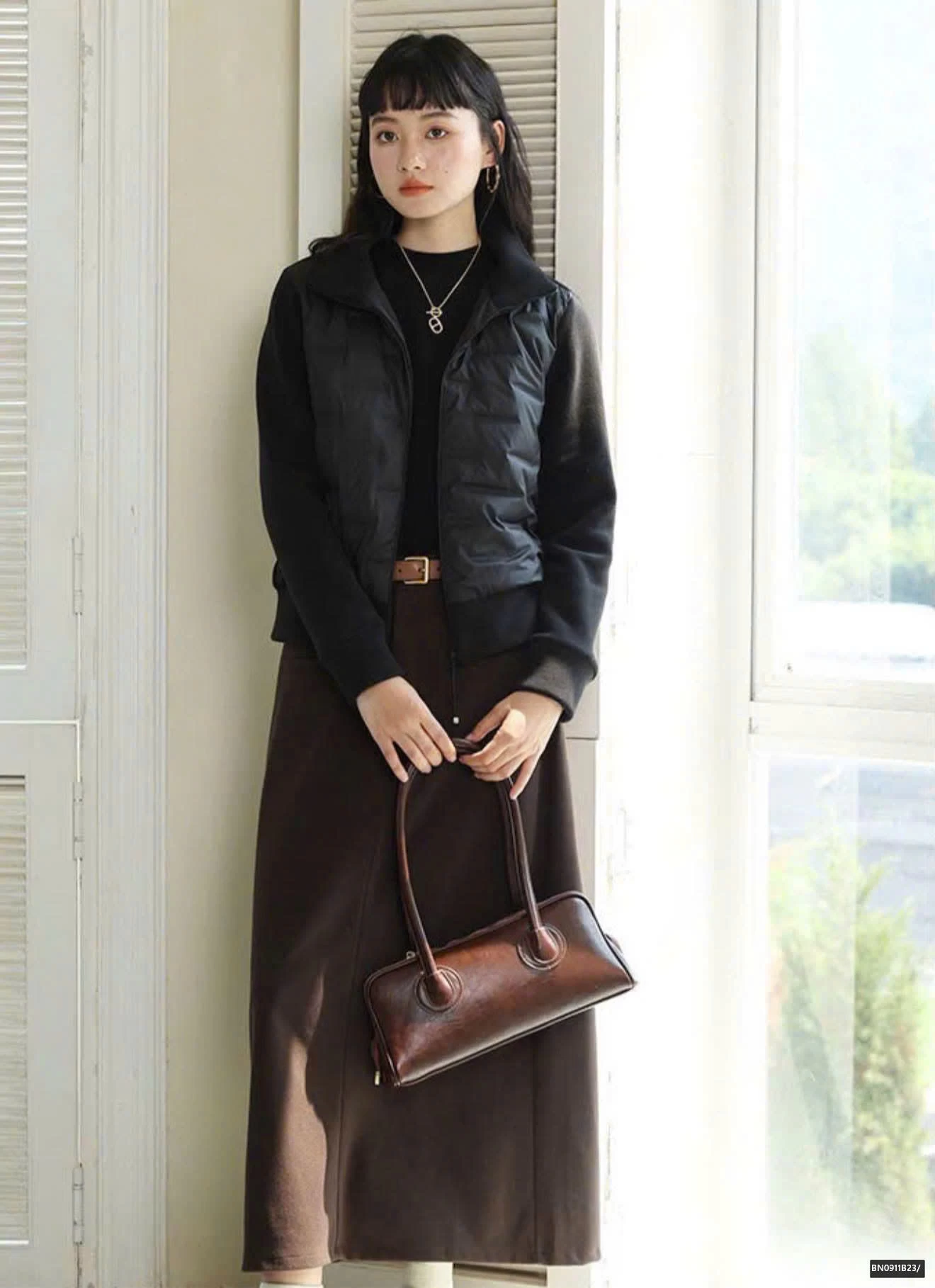 ÁO KHOÁC LÔNG VŨ PHỐI NỈ LÔNG CỪU