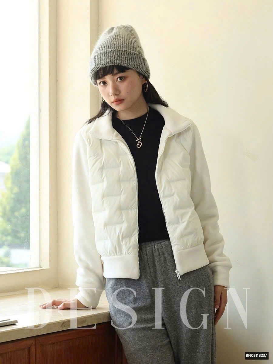 ÁO KHOÁC LÔNG VŨ PHỐI NỈ LÔNG CỪU