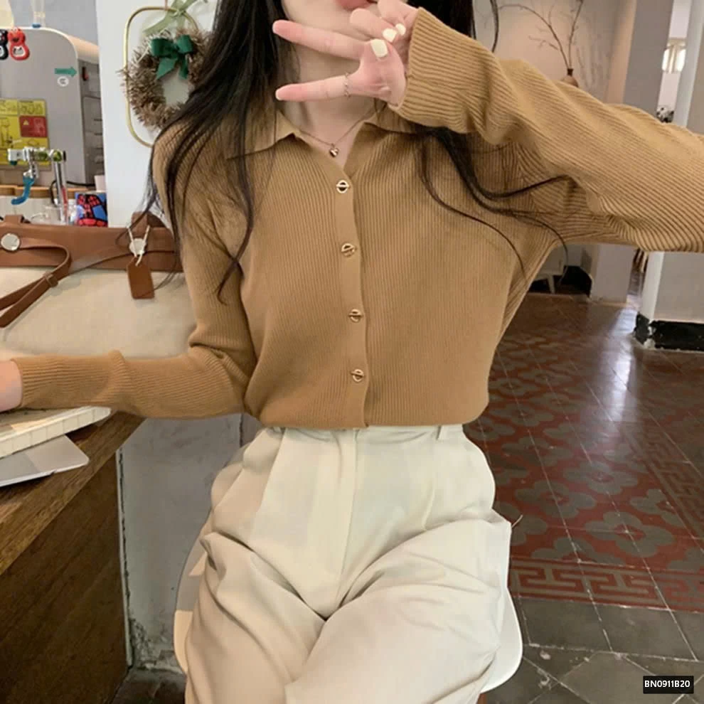 ÁO LEN NỮ CỔ BẺ