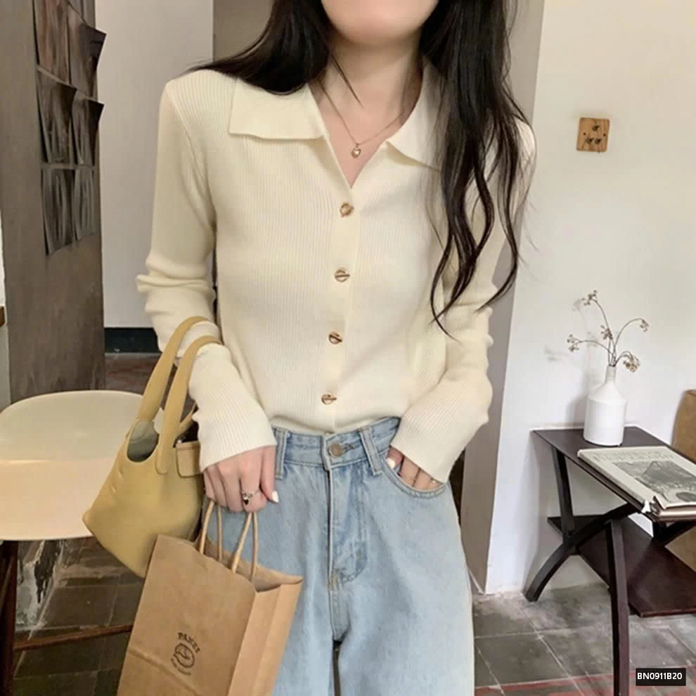 ÁO LEN NỮ CỔ BẺ