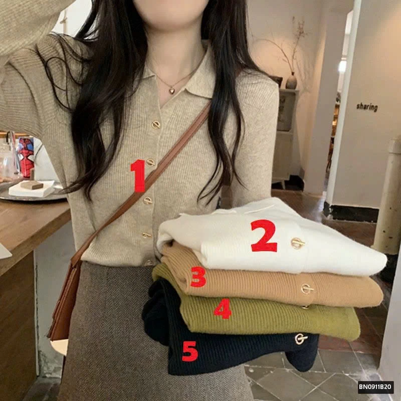 ÁO LEN NỮ CỔ BẺ