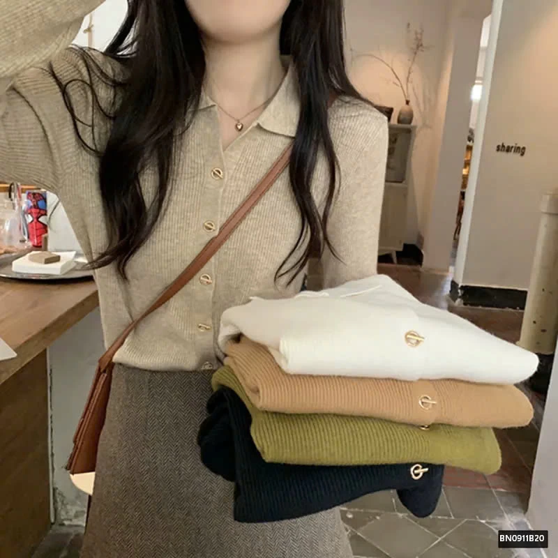 ÁO LEN NỮ CỔ BẺ