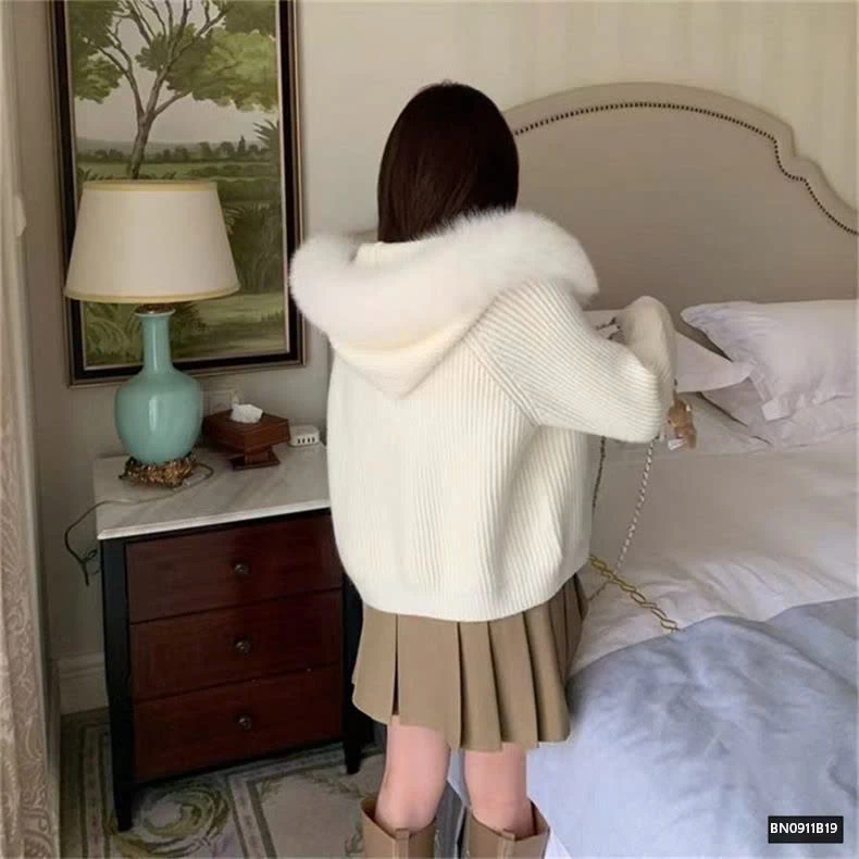 ÁO KHOÁC LEN MŨ BÔNG