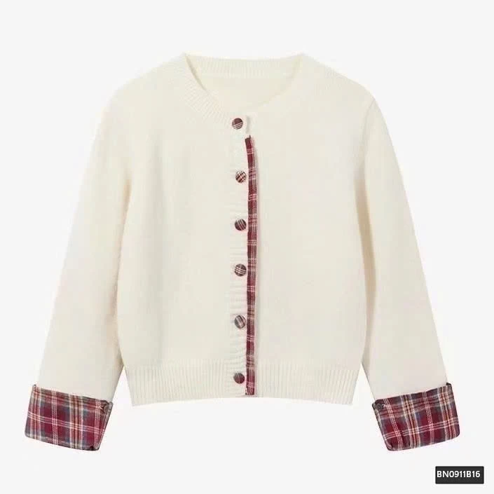 ÁO LEN PHỐI TAY CARO