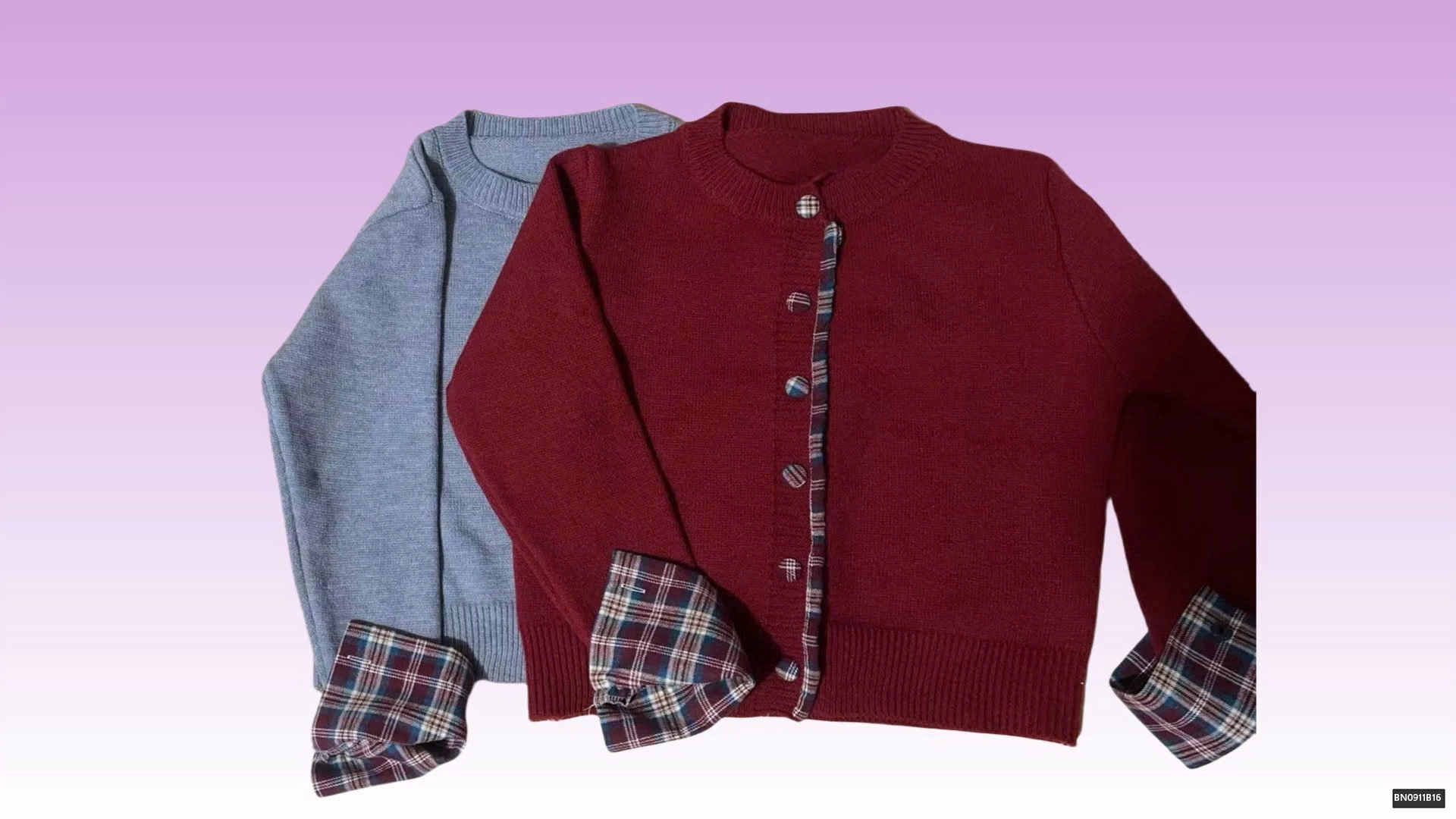 ÁO LEN PHỐI TAY CARO