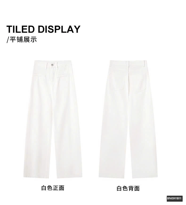 QUẦN JEAN TRẮNG  DÁNG SUÔNG