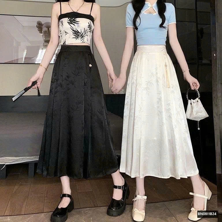 CHÂN VÁY DÁNG DÀI PHONG CÁCH TRUNG HOA