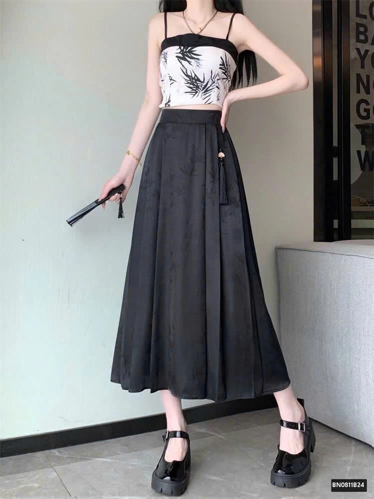 CHÂN VÁY DÁNG DÀI PHONG CÁCH TRUNG HOA